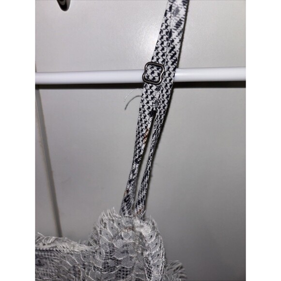 Abercrombie Fitch Women Sleeveless Lace Trim Cami Tank Top S Adjust Straps Plaid - Picture 3 of 9